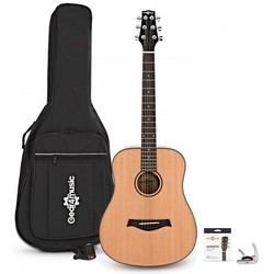 Gear4music 3/4 Size Acoustic Travel Guitar Pack