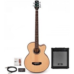 Gear4music Electro Acoustic 5-String Bass Guitar 35W Amp Pack