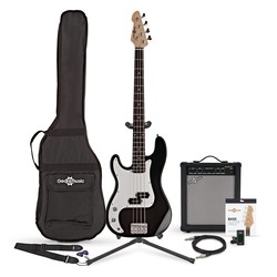 Gear4music LA Left Handed Bass Guitar 35W Amp Pack