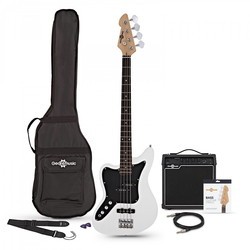 Gear4music Seattle Left Handed Bass Guitar 15W Amp Pack