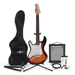 Gear4music LA Left Handed Electric Guitar 35W Complete Amp Pack