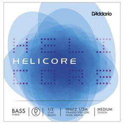 DAddario Helicore Single D Hybrid Double Bass 1/2 Medium