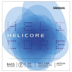 DAddario Helicore Single D Orchestral Double Bass 3/4 Medium