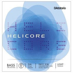 DAddario Helicore Single D Orchestral Double Bass 3/4 Light