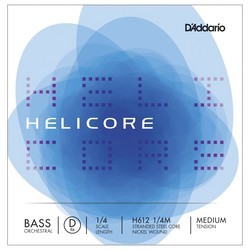 DAddario Helicore Single D Orchestral Double Bass 1/4 Medium