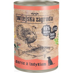 Wiejska Zagroda Adult Canned Cod with Turkey 0.4 kg