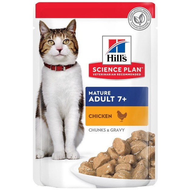 Hills SP Mature Adult 7+ Chunks&amp;Gravy Chicken/Ocen Fish 1.02 kg