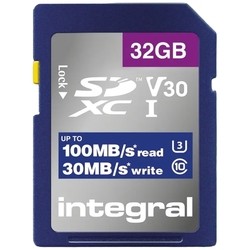 Integral High Speed SDXC V30 UHS-I U3 100MB/s 32Gb