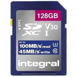 Integral High Speed SDXC V30 UHS-I U3 100MB/s 128Gb