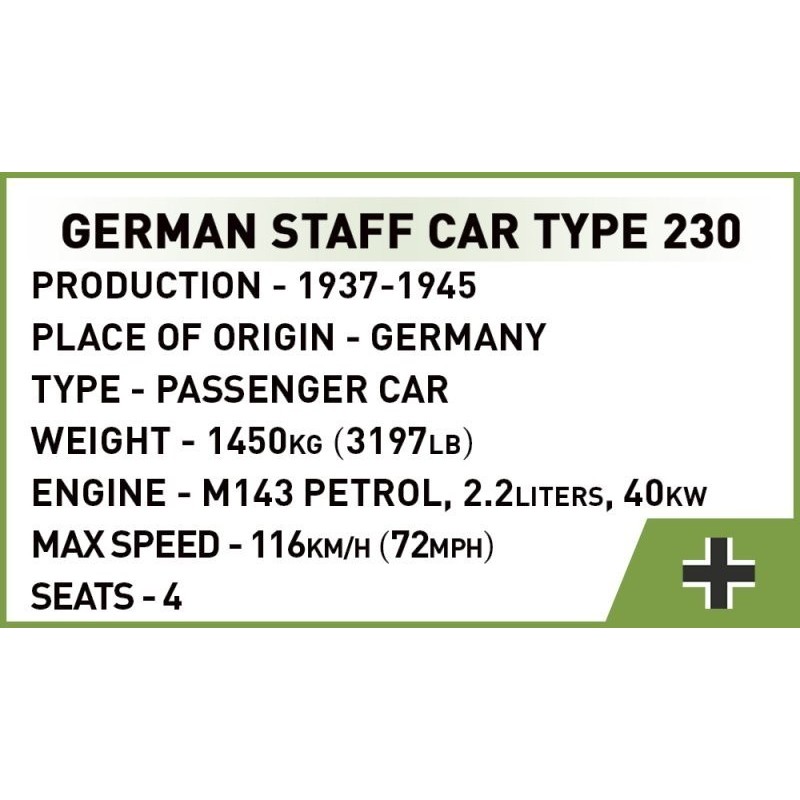COBI German Staff Car Type 230 2277