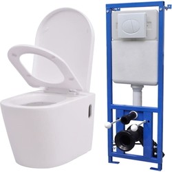 VidaXL Wall Hung Toilet with Concealed Cistern 274669