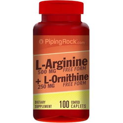 PipingRock L-Arginine + L-Ornithine 100 cap
