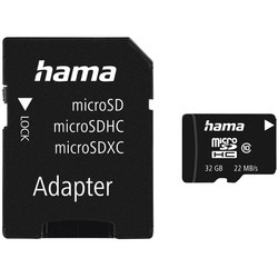 Hama microSDHC Class 10 UHS-I 22MB/s 32Gb + Adapter