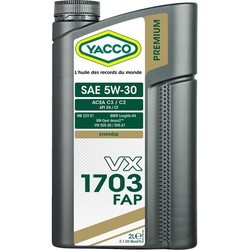 Yacco VX 1703 FAP 5W-30 2L