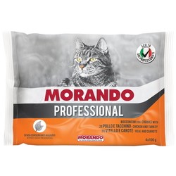 Morando Professional Flowpack of Assorted Pouches Chicken/Turkey/Veal/Carrots 4 pcs