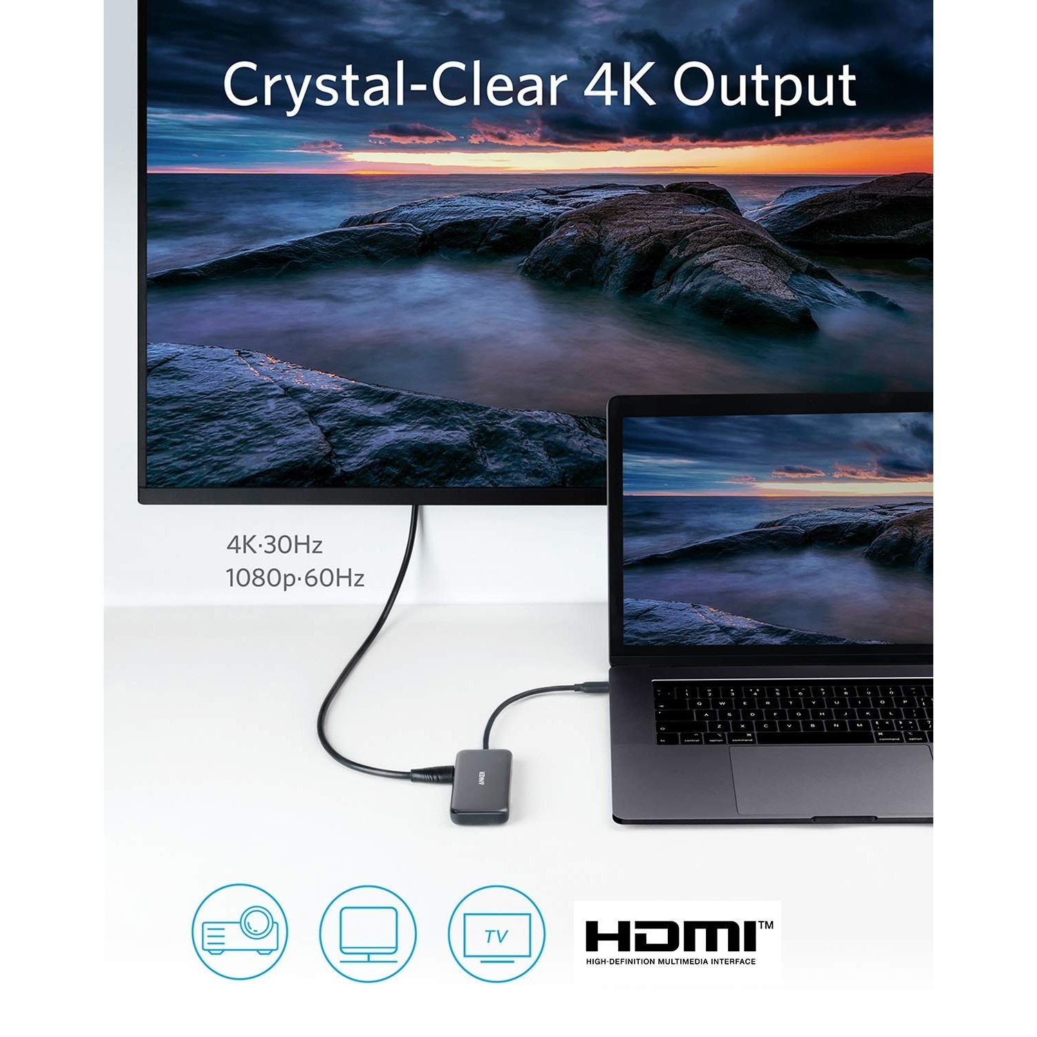 ANKER PowerExpand Premium 5-in-1 USB-C to HDMI 4K Media Hub