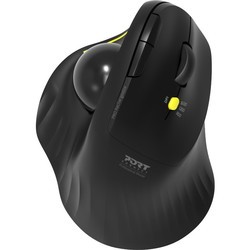 Port Designs Bluetooth Wireless &amp; Rechargeable Ergonomic Mouse with Trackball