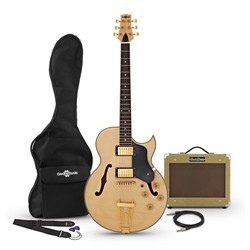 Gear4music San Diego Semi Acoustic Guitar SubZero V15G Amp Pack