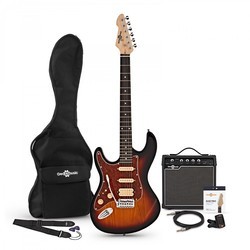 Gear4music LA Select Left Handed Electric Guitar HSS Amp Pack