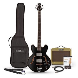 Gear4music San Francisco Semi Acoustic Bass SubZero V15B Amp Pack