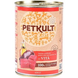PETKULT Canned Grain Free Adult with Beef 0.4 kg 24 pcs
