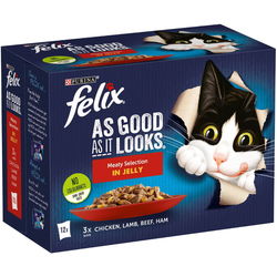 Felix As Good As It Looks Meaty Selection in Jelly 12 pcs