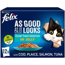 Felix As Good As It Looks Ocean Feast Selection in Jelly 12 pcs