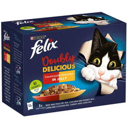 Felix Doubly Delicious Countryside Meaty Selection 12 pcs