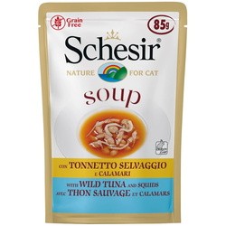 Schesir Cat Soup Wild Tuna with Squids 6 pcs