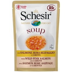 Schesir Cat Soup Wild Pink Salmon with Carrots 6 pcs