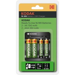 Kodak Battery USB Charger + 2xAA 700 mAh + 2xAAA 350 mAh