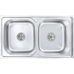 VidaXL Kitchen Sink Double Basin 84x48 145074