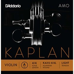 DAddario Kaplan Amo Single A Violin String 4/4 Light