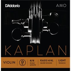 DAddario Kaplan Amo Single D Violin String 4/4 Light