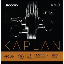 DAddario Kaplan Amo Single G Violin String 4/4 Light