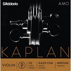 DAddario Kaplan Amo Single D Violin String 1/2 Medium