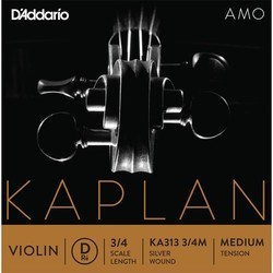 DAddario Kaplan Amo Single D Violin String 3/4 Medium