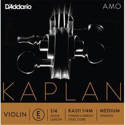 DAddario Kaplan Amo Single E Violin String 1/4 Medium