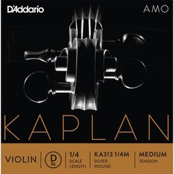 DAddario Kaplan Amo Single D Violin String 1/4 Medium