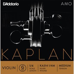 DAddario Kaplan Amo Single G Violin String 1/4 Medium