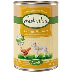 Lukullus Adult Wet Food Poultry with Lamb 400 g 6 pcs