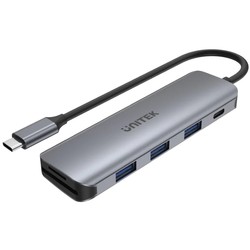 Unitek uHUB P5+ 6-in-1 USB-C Hub with 100W Power Delivery and Dual Card Reader