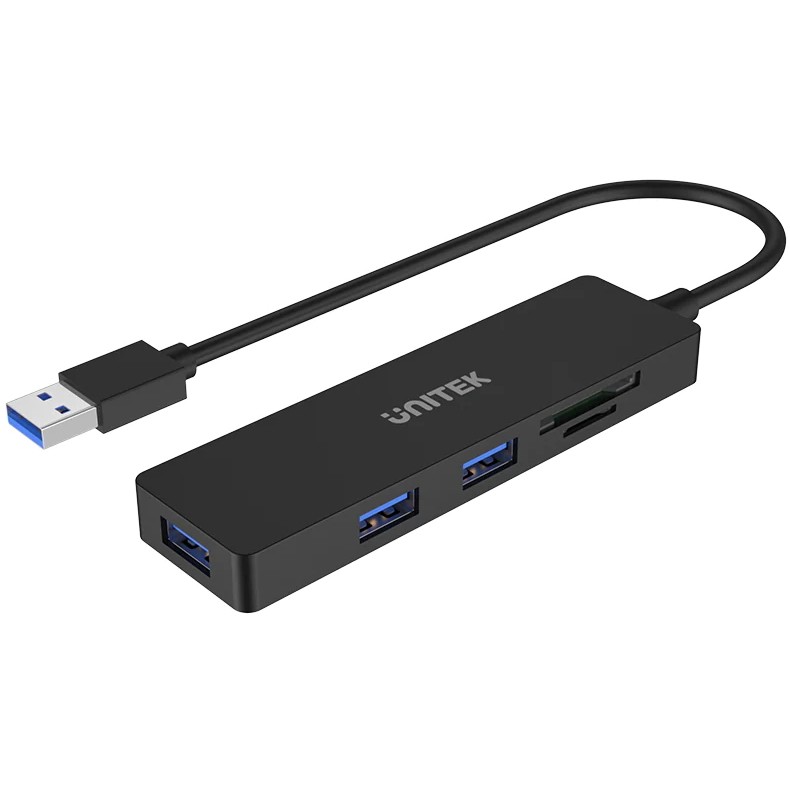 Unitek uHUB Q4+ 5-in-1 USB 3.0 Hub with Dual Card Reader