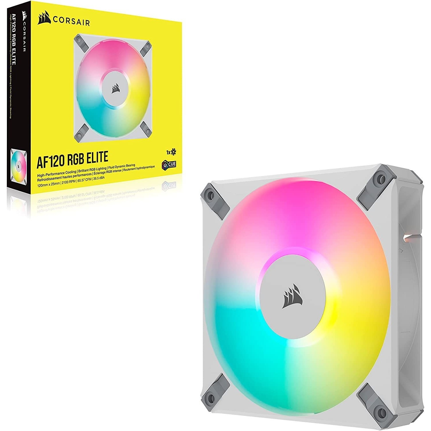 Corsair iCUE AF120 RGB ELITE White Single Pack