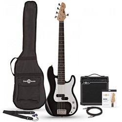 Gear4music LA 5 String Bass Guitar 15W Amp Pack