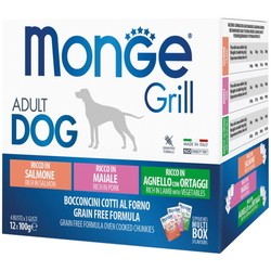 Monge Grill Pouches Lamb/Vegetables/Pork/Salmon 12 pcs
