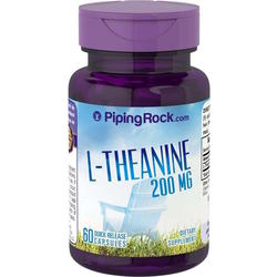 PipingRock L-Theanine 200 mg 60 cap