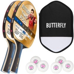 Butterfly 2x Timo Boll Gold 85021 + case + 6x R40+ balls