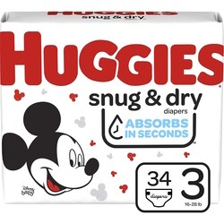 Huggies Snug and Dry 3 / 34 pcs