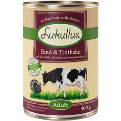 Lukullus Adult Wet Food Beef/Turkey 400 g 24 pcs